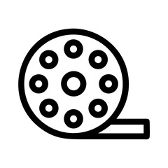 Film Reel with Perforated Edge Icon Design