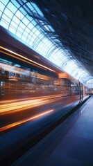 Future Transit Dynamics High-Velocity Intelligent Rail System Showcasing Next-Gen Urban Mobility and Technological Innovation in Seamless Transportation Design
