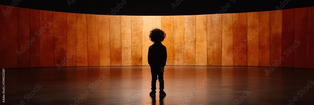 Fototapete liminal perspectives immersive digital art experience revealing gen z silhouette in transformative t