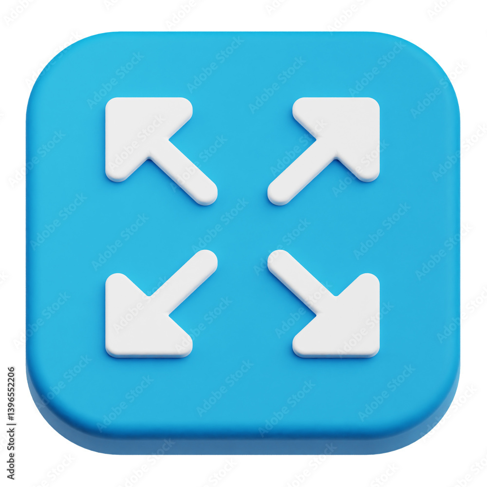 Fototapete app user interface 3d icon isolated on the transparent background