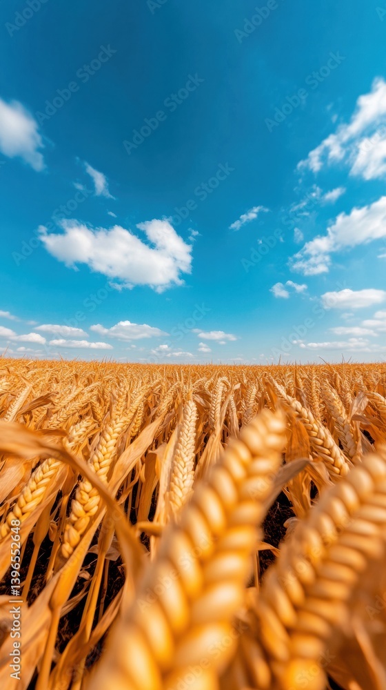 Poster precision agriculture visualization golden wheat field high-tech harvest insights with ai-driven cli