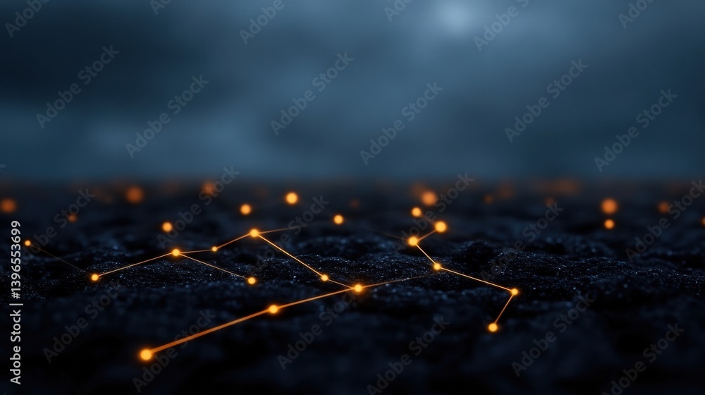 Poster Quantum Connectivity Visualization Luminescent Network Mapping of Innovative Digital Infrastructure Showcasing AI-Driven Urban Intelligence and Technological Transformation