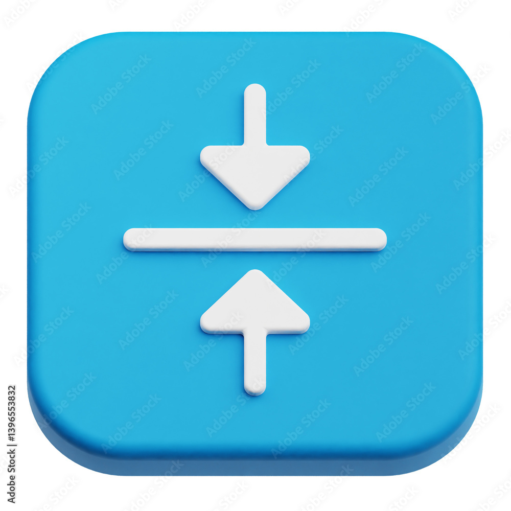 Poster app user interface 3d icon isolated on the transparent background