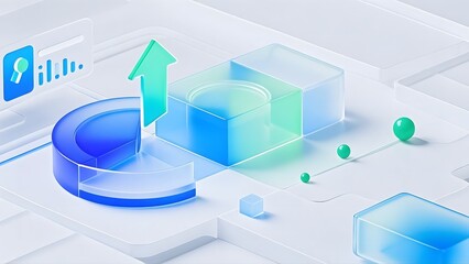 3d financial pie chart data analysis scenarios