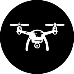 Stylized aerial drone illustration against a contrasting dark background