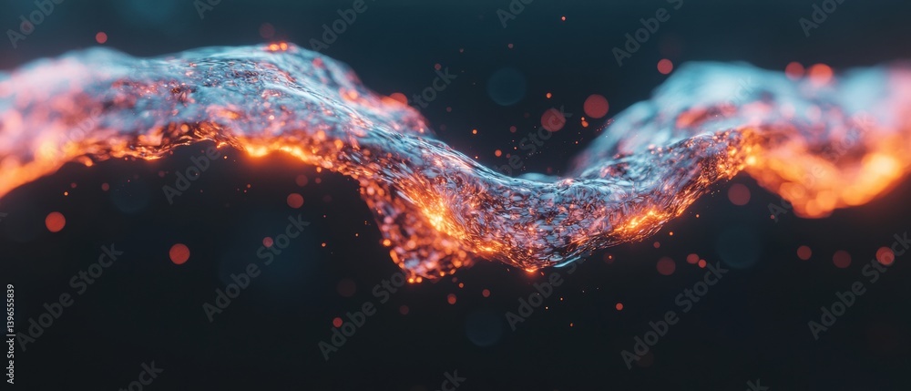 Fototapete Quantum Neural Flow Immersive AI Data Visualization with Liquid Digital Dynamics - Cutting-Edge Machine Learning and Predictive Analytics Aesthetic