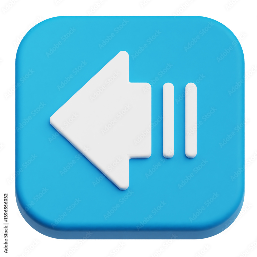 Poster app user interface 3d icon isolated on the transparent background