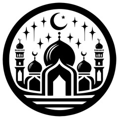 Artistic Islamic mosque design inspired by beautiful abstract and stylish geometric patterns