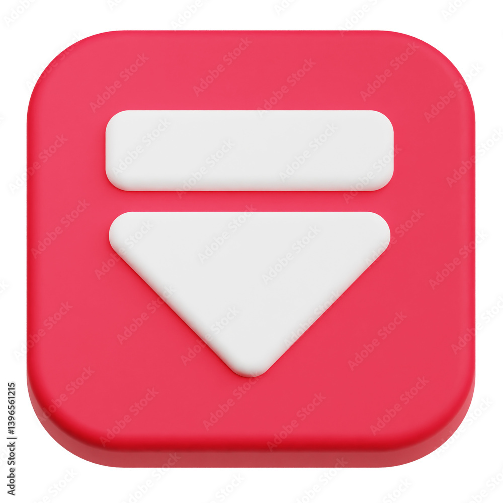 Fototapete app user interface 3d icon isolated on the transparent background