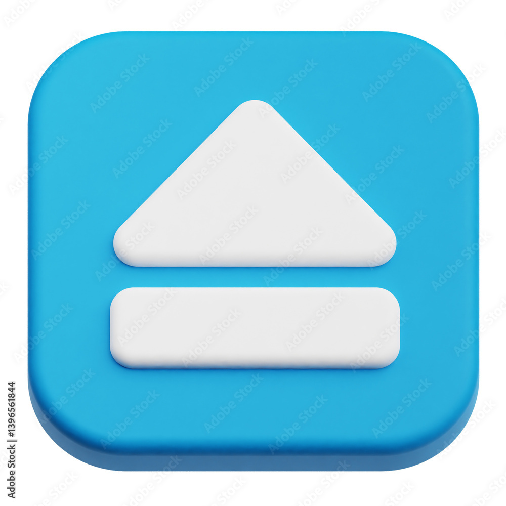 Poster app user interface 3d icon isolated on the transparent background