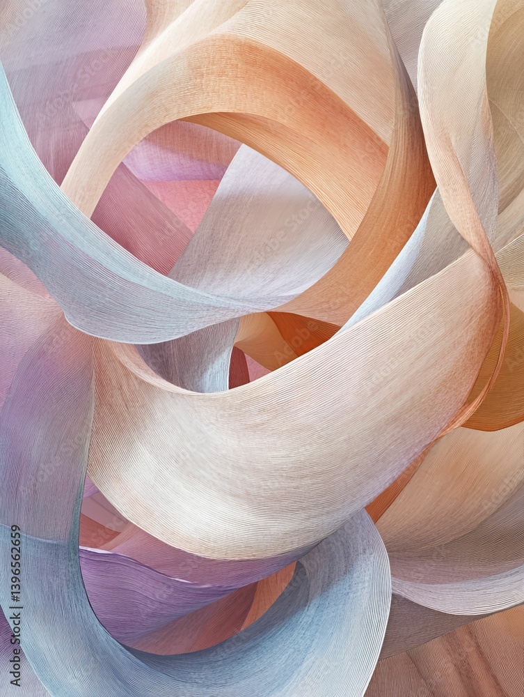 Poster abstract swirls of pastel colors create a soft and dreamy background texture.