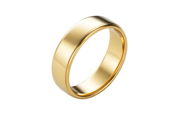 Elegant Gold Wedding Band with Diamond Accent