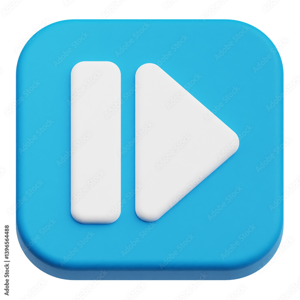 Poster app user interface 3d icon isolated on the transparent background