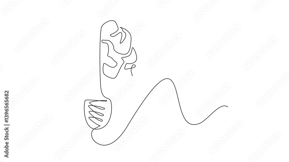 Poster animation of continuous one line drawing light bulb from brain symbol. clear brain produces the best