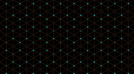 Geometric pattern design | Texture background with hexagonal, triangle, circular shape and light effect | Abstract line background with premium cyan-neon colour