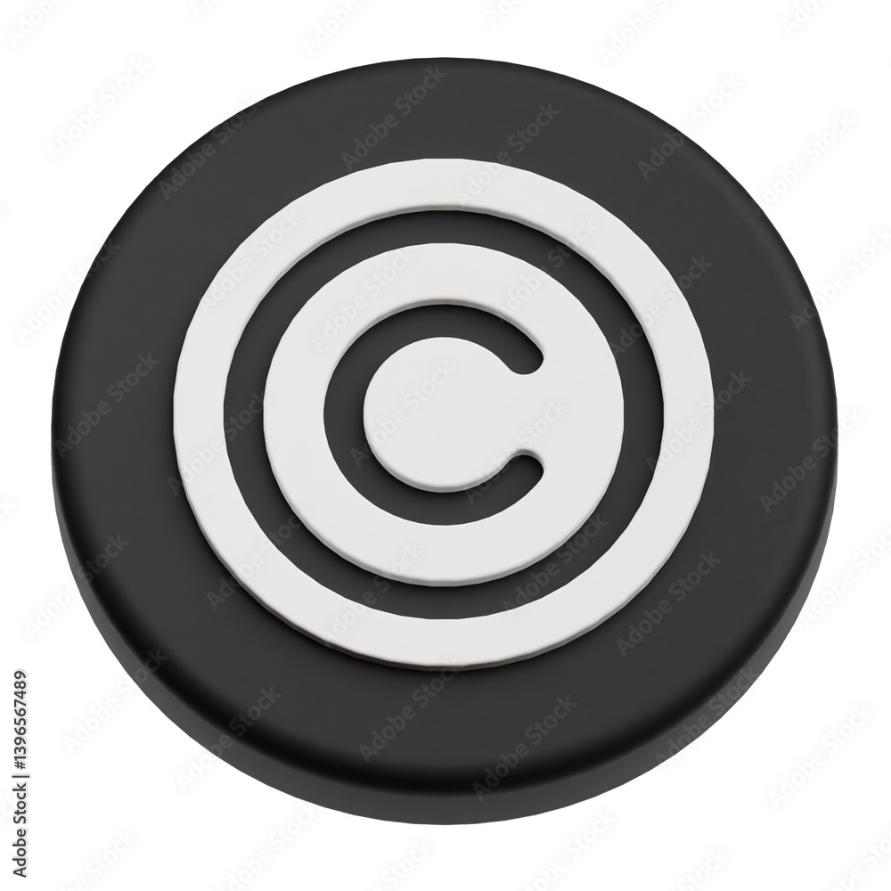 Poster app user interface 3d icon isolated on the transparent background