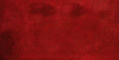 Abstract red grunge background. Dark red banner with old rough cracked asphalt texture. Beautiful...