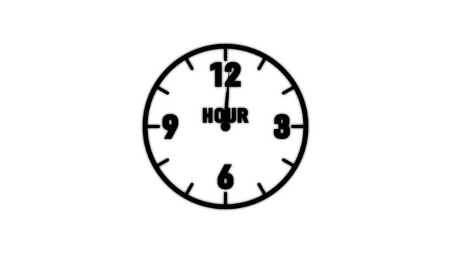 12 hours timer stop time clock icon