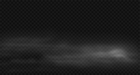 Realistic spreading spooky smoke, steam, fog over surface.