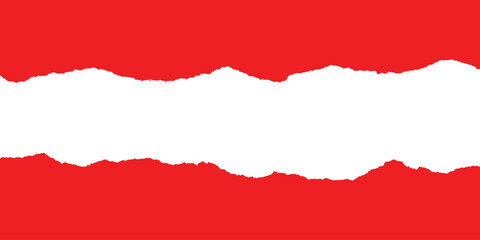 Abstract torn paper red color ripped paper background poster banner, design vector file