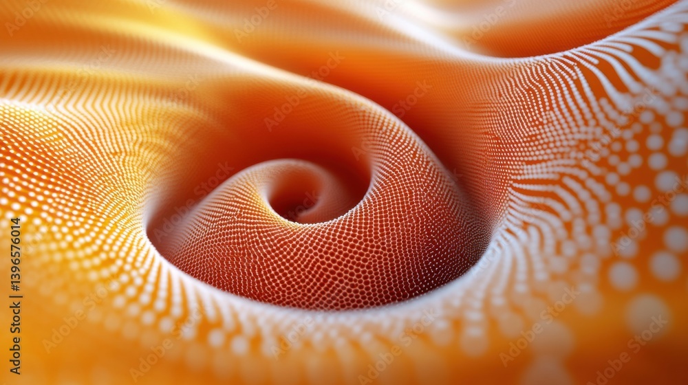 Aufkleber a vibrant, swirling pattern of orange and white dots, creating a dynamic and visually engaging abstr