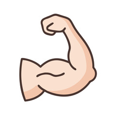 Flexed Arm with Muscle Icon Design