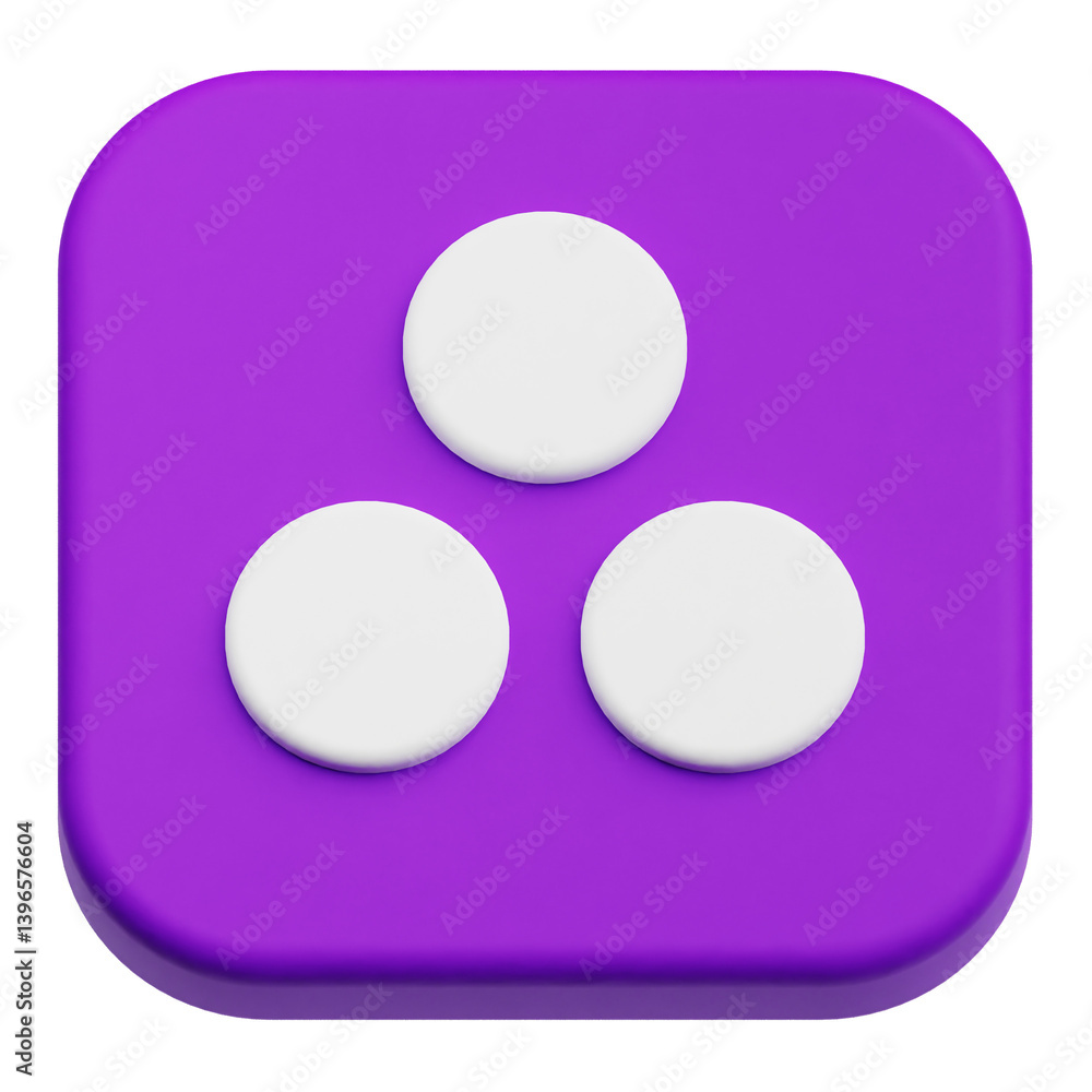 Poster app user interface 3d icon isolated on the transparent background