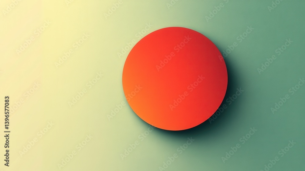 Poster a vibrant red circle against a smooth gradient background creates a striking visual contrast with so