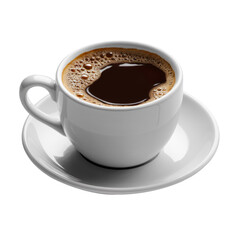 fresh coffee cup on white background