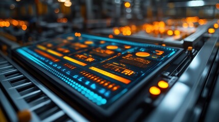 Futuristic Technology Control Panel:  A Glimpse into Advanced Industrial Automation