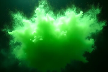 Mysterious green cloud formation over ocean nature abstract aerial atmospheric phenomenon