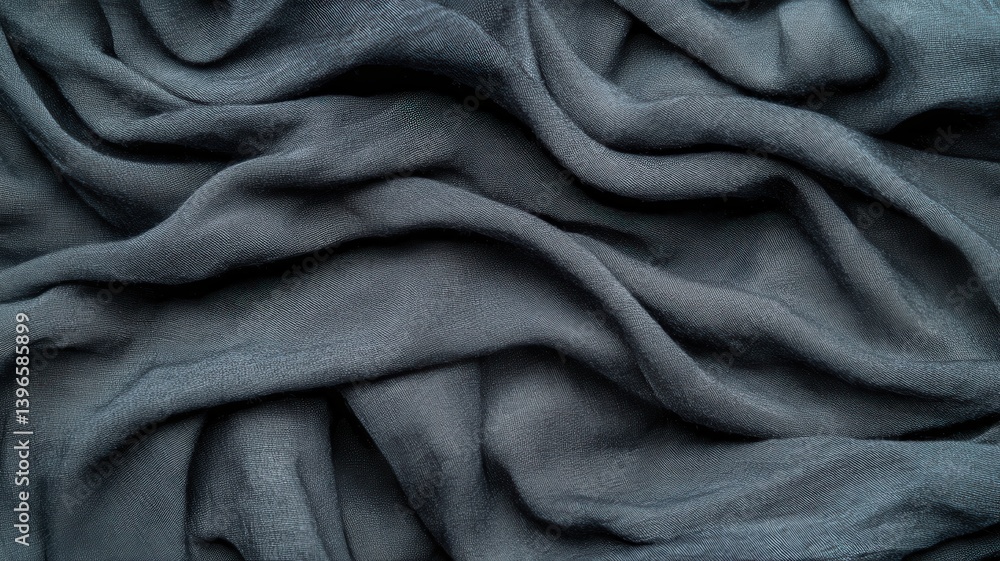 Poster dark teal fabric draped texture with subtle pattern