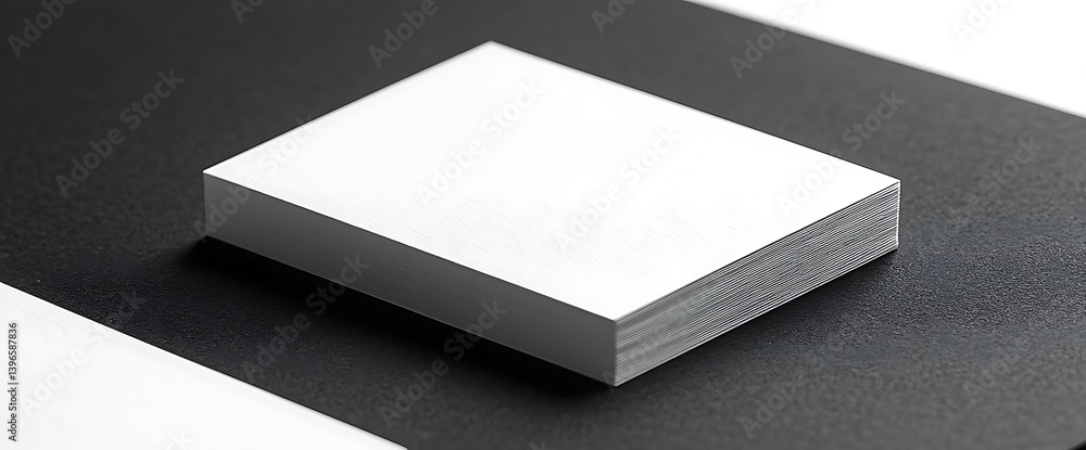 Poster white cube block minimalist gray background