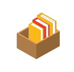 Vector icon book and box