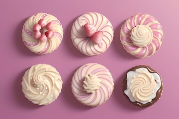 chocolate candies on white background