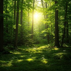 Obraz premium morning in the forest