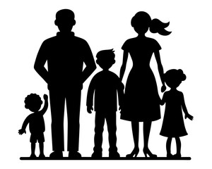 Family Vector Silhouettes & SVG Icon | Love, Home & Togetherness Crafts & Digital Art