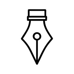 Fountain Pen Nib with Tip Icon Design