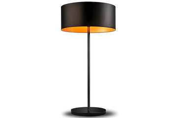 Modern Floor Lamp with Black Shade & Gold Interior