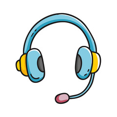 telephone headset icon, telephone headset vector illustration-simple illustration of telephone headset, perfect for telephone headset logos and icons