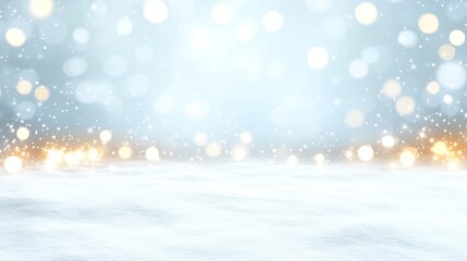 Winter Wonderland: A Snowy Scene with Sparkling Lights