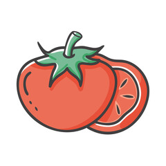 tomato icon, tomato vector illustration-simple illustration of tomato, perfect for tomato logos and icons