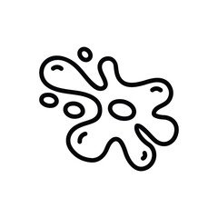 Obraz premium Black line icon for water splash