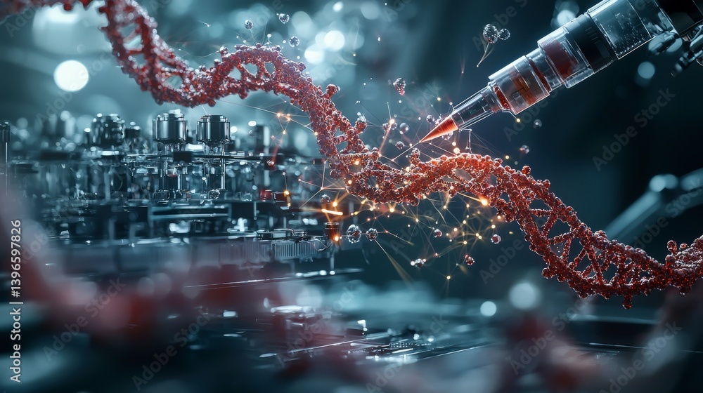Aufkleber Revolutionizing science innovative genetic engineering and dynamic high-resolution imaging techniques