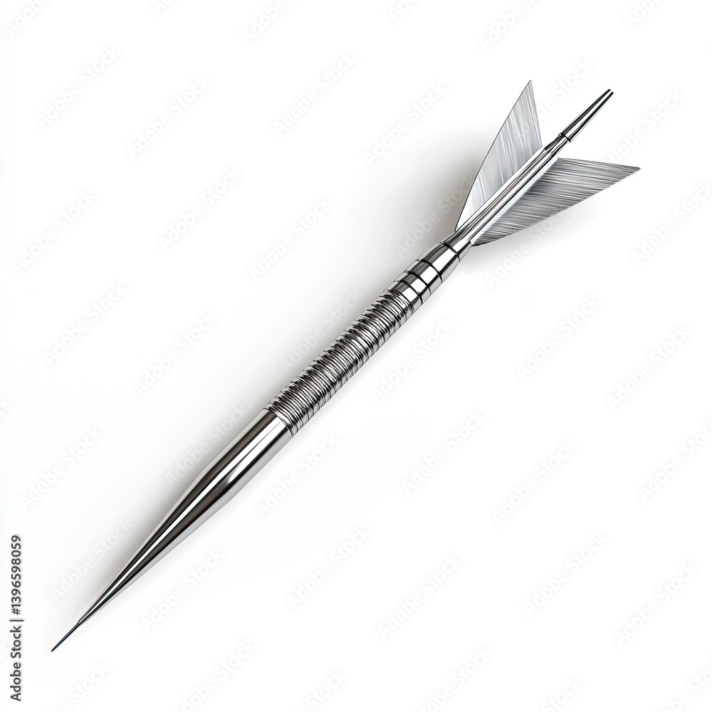 Aufkleber close-up of a precision dart arrow in hyperrealistic digital art of a dynamic sports arena