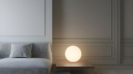 Chic Contemporary Living Space with Modern Lighting and Minimalist Decor
