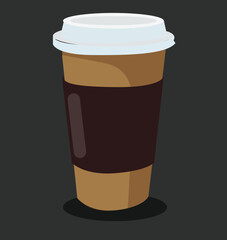 paper coffee cups with blank labels