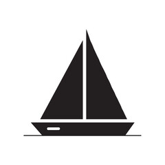 Fototapeta premium Sailboat Logo design concept white Background.