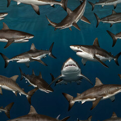 Obraz premium sharks in the sea