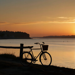 Fototapeta premium bike on the beach